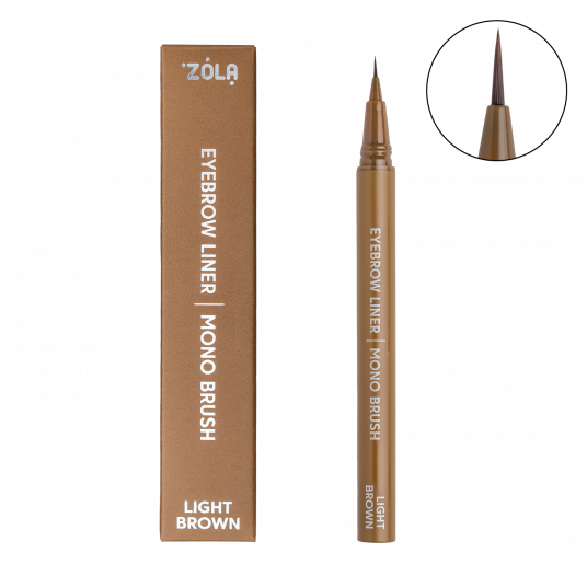 ZOLA Лайнер для бровей c моно-кистью Light Brown - 1