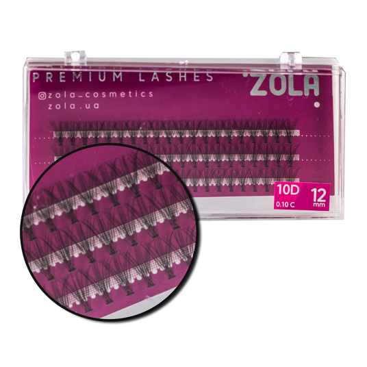 ZOLA Вії-пучки 10D 12 mm - 2 ZOLA Вії-пучки 10D 12 mm - 2