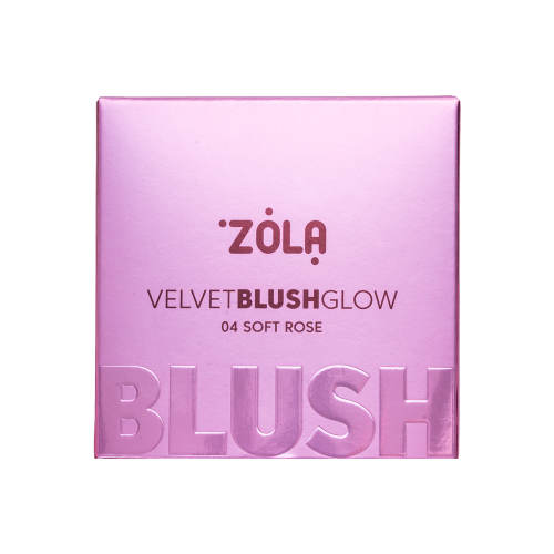 ZOLA Рум’яна Velvet Blush Glow 04 Ніжна троянда Soft Rose - 3