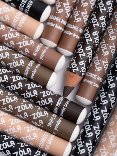 ZOLA Карандаш для бровей пудровый Powder Brow Pencil Caramel - 4