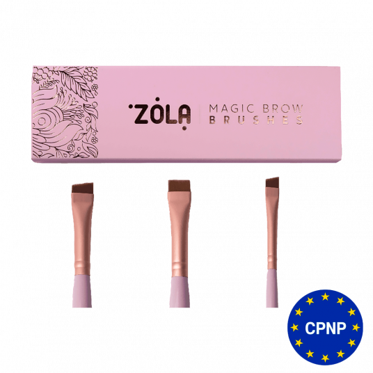 ZOLA Professional set of eyebrow brushes MAGIC BROW BRUSHES Light Pink - 1