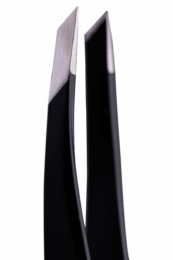 ZOLA Professional beveled tweezers for eyebrows BLACK - 1