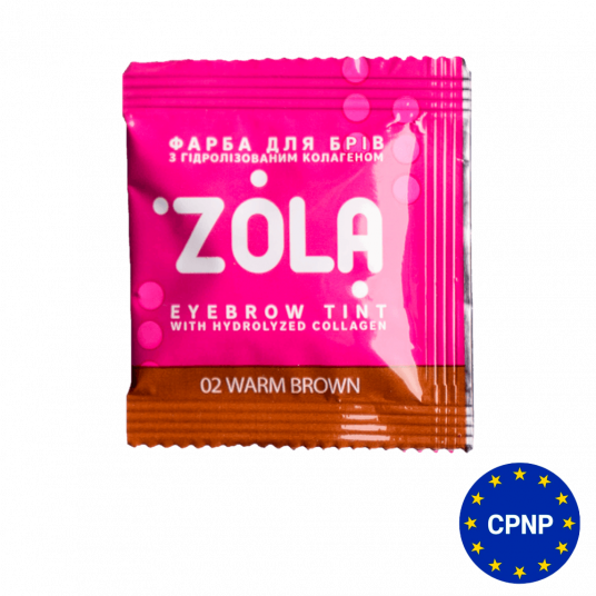 ZOLA Фарба для брів в саше з колагеном Eyebrow Tint With Collagen 02 Warm Brown 5 мл. - 1