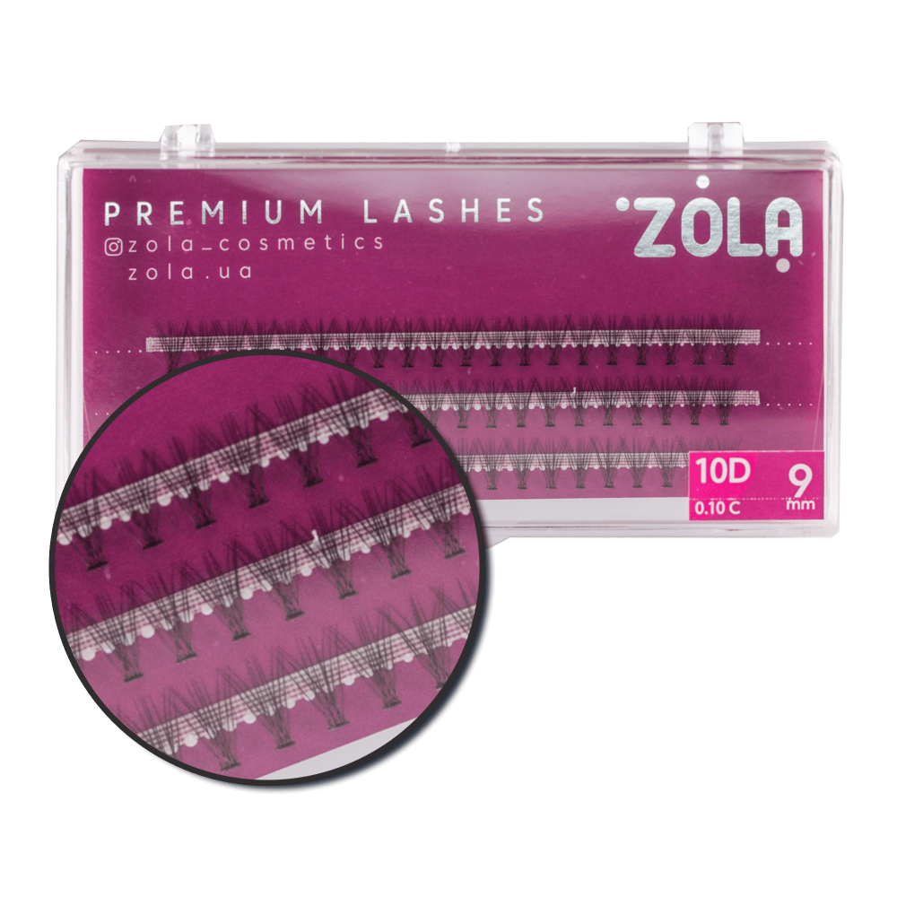 ZOLA Ресницы-пучки 10D 9 mm купить в официальном интернет-магазине