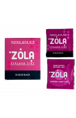 ZOLA Фарба для вій у саше з колагеном Eyebrow Tint With Collagen 06 Blue Black 5 мл. ZOLA Фарба для вій у саше з колагеном Eyebrow Tint With Collagen 06 Blue Black 5 мл.