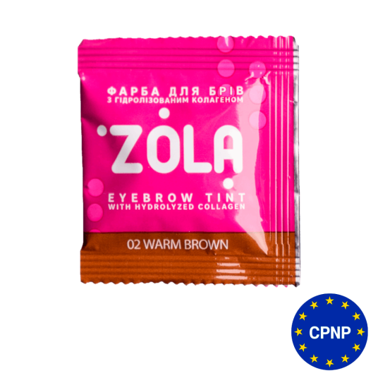 ZOLA Краска для бровей в саше с коллагеном Eyebrow Tint With Collagen 02 Warm Brown 5 мл. - 1