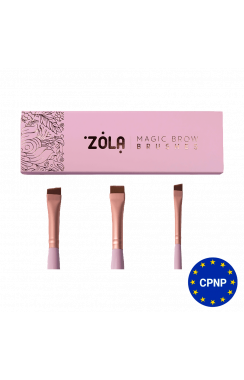 ZOLA Professional set of eyebrow brushes MAGIC BROW BRUSHES Light Pink