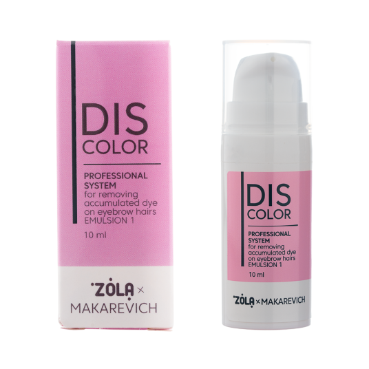 ZOLA x Makarevich DISCOLOR Emulsion 1 Профессиональная система удаления накопленного красителя с волосков бровей - 1