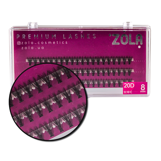 ZOLA Вії-пучки 20D 8 mm - 2