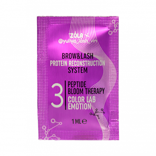 ZOLA x Yuliya Lash Vin COLOR LAB EMOTION Склад для ламінування в саше 03 PEPTIDE BLOOM THERAPY (3 х 1 мл) - 1 ZOLA x Yuliya Lash Vin COLOR LAB EMOTION Склад для ламінування в саше 03 PEPTIDE BLOOM THERAPY (3 х 1 мл) - 1