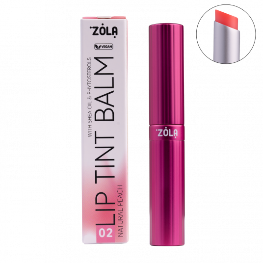 ZOLA Оттеночный бальзам для губ Lip Tint Balm (02 Peach Natural) - 1