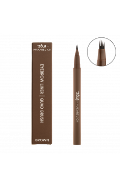 ZOLA x Makarevich Лайнер для бровей c квадро-кистью Brown