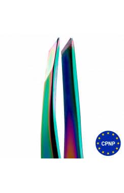 ZOLA Professional beveled tweezers for eyebrows RAINBOW