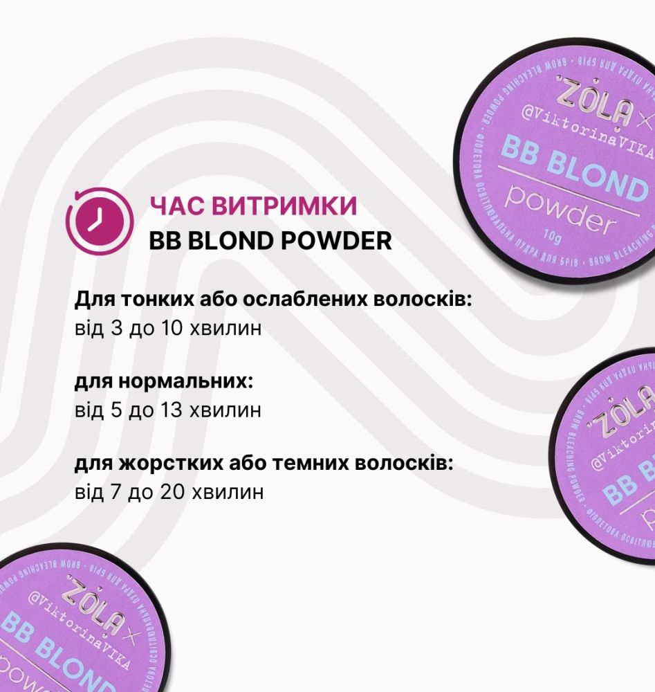 ZOLA Viktorina Vika Пудра освітлювальна фіолетова для брів BB