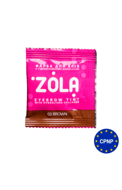 ZOLA Фарба для брів в саше з колагеном Eyebrow Tint With Collagen 03 Brown 5 мл.