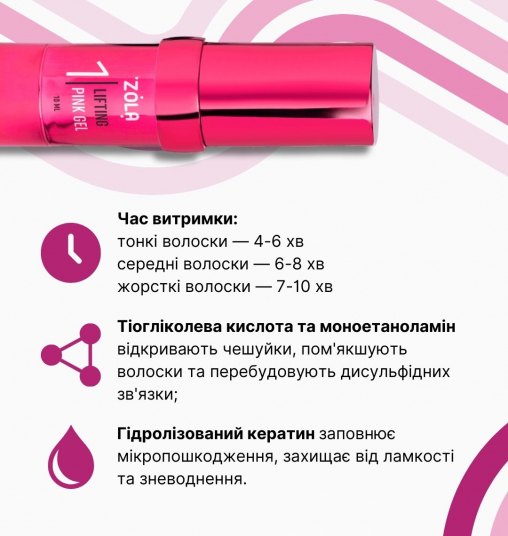 ZOLA Color Lab Состав для ламинирования 01 Lifting Pink Gel - 3