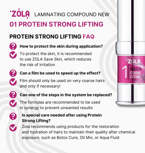 ZOLA Pink Состав для ламинирования 01 Protein Strong Lifting - 5