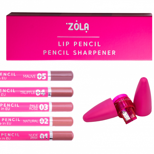 ZOLA Пенал с точилкой и карандашами для губ - 1