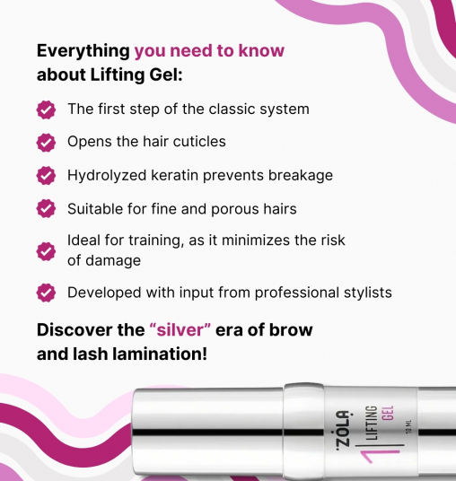 ZOLA Silver Состав для ламинирования 01 Lifting gel - 8