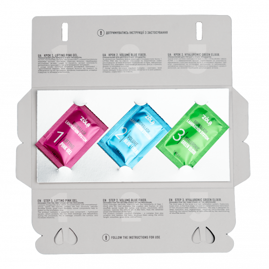 ZOLA Color Lab Набор для ламинирования в саше Step 1, 2, 3 (3 x 1 мл) - 2