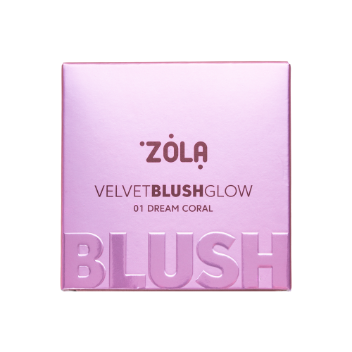 ZOLA Рум’яна Velvet Blush Glow 01 Кораловий Сон Dream Coral - 3