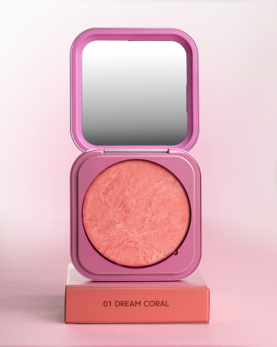 ZOLA Рум’яна Velvet Blush Glow 01 Кораловий Сон Dream Coral - 4