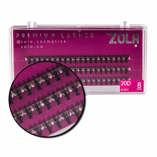 ZOLA Ресницы-пучки 20D 8 mm - 2
