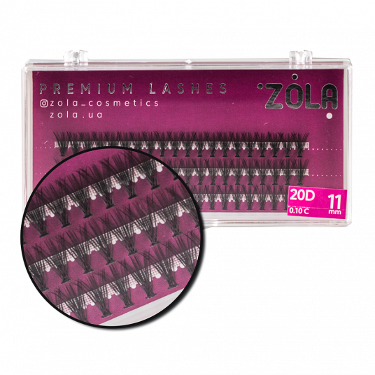 ZOLA Вії-пучки 20D 11 mm - 2