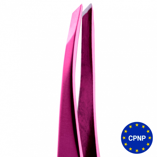 ZOLA Пінцет скошений професійний для брів PINK - 1