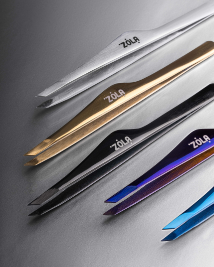 ZOLA Пинцет профессиональный премиум серия BLACK - 6