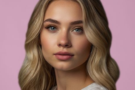 Extended eyelashes with foxy look effect