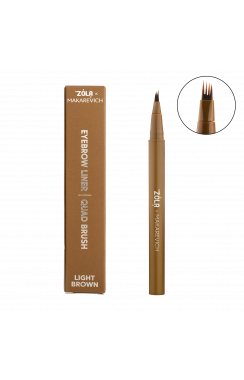 ZOLA x Makarevich Лайнер для бровей c квадро-кистью Light Brown