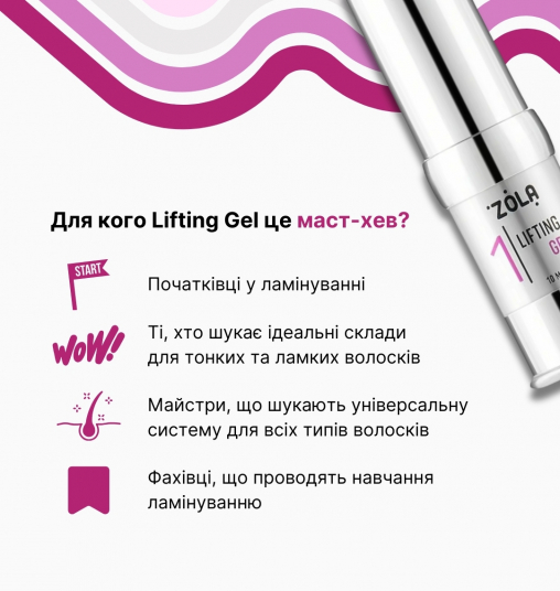 ZOLA Silver Состав для ламинирования 01 Lifting gel - 4