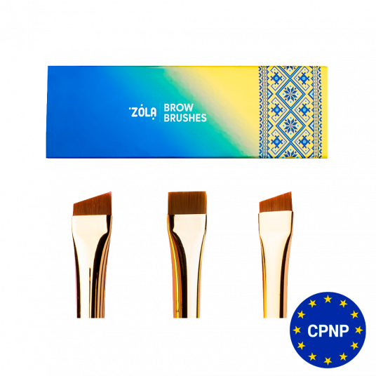 ZOLA Professional set of eyebrow brushes UKRAINIAN EDITION - 1