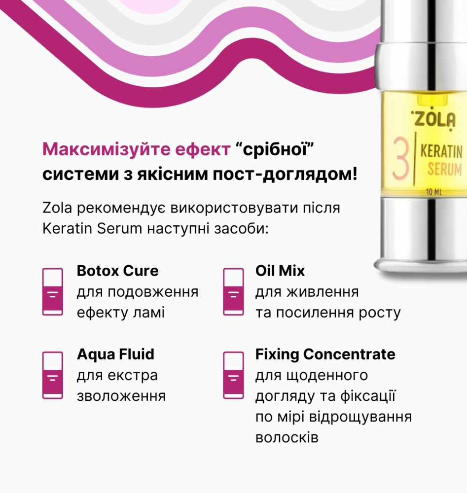 ZOLA Silver Состав для ламинирования 03 Keratin Serum купить в