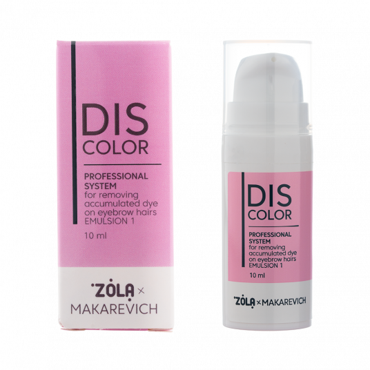 ZOLA x Makarevich DISCOLOR Emulsion 1 Professional system for removing accumulated dye from eyebrow hairs - 1
